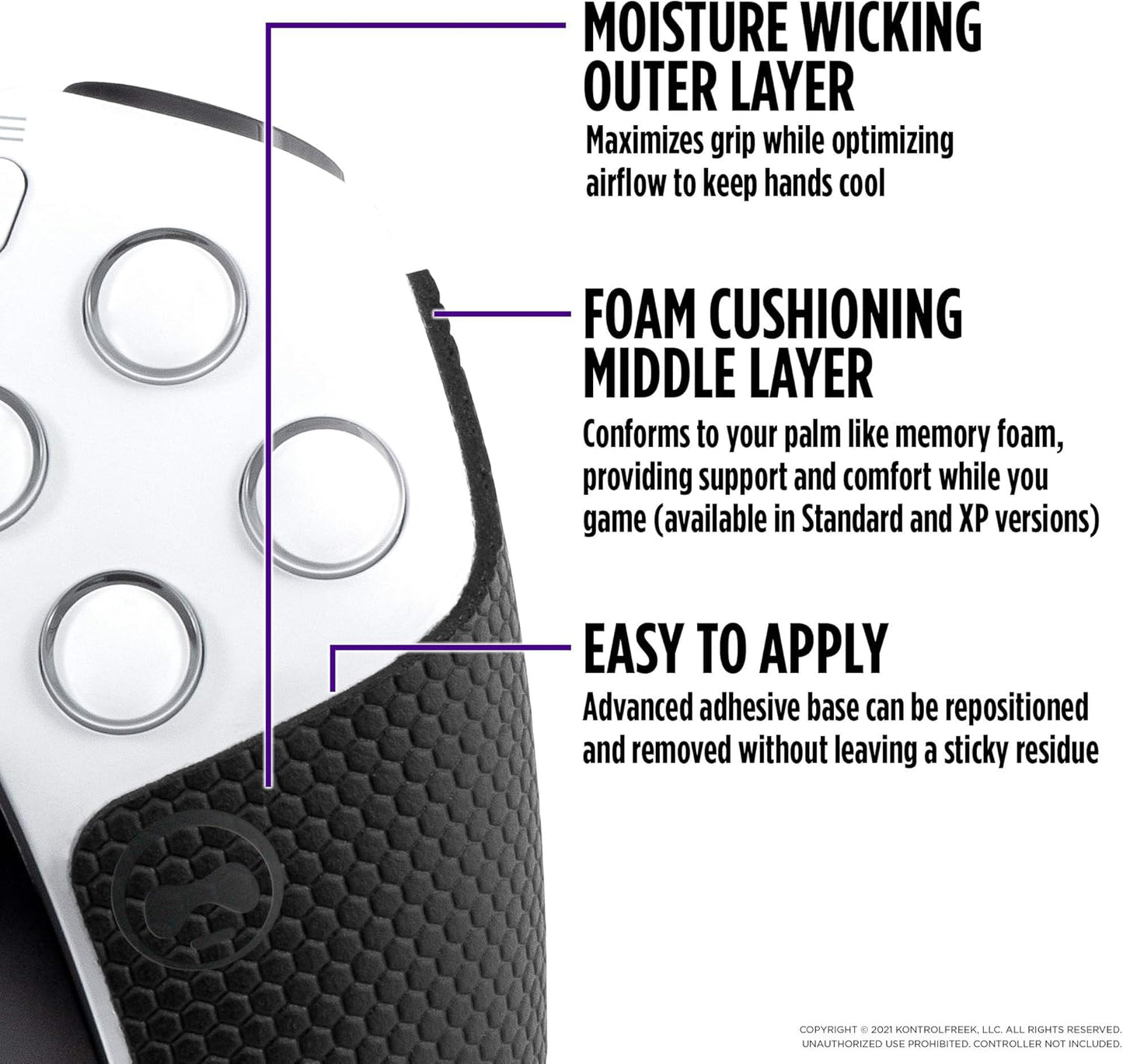 moisture-wicking top layer that maximizes grip and optimizes airflow