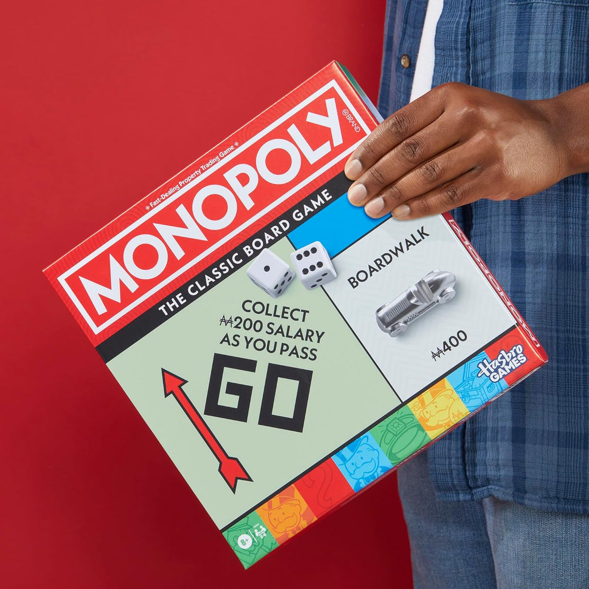 Monopoly Game by Hasbro – Kid-Friendly Classic Board Game for Family Game Night, No Learning Curve, Ages 8+