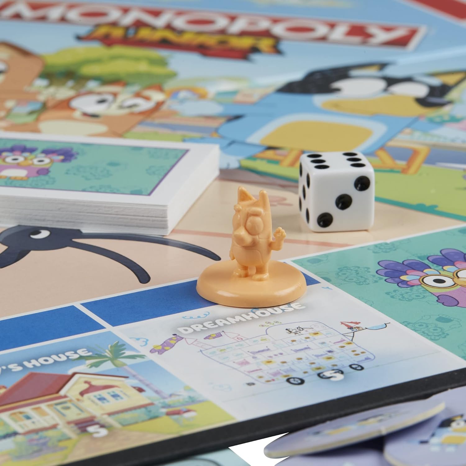 Monopoly Junior Bluey Board Game – Family Board Game for Kids, Ages 5+, 2-4 Players