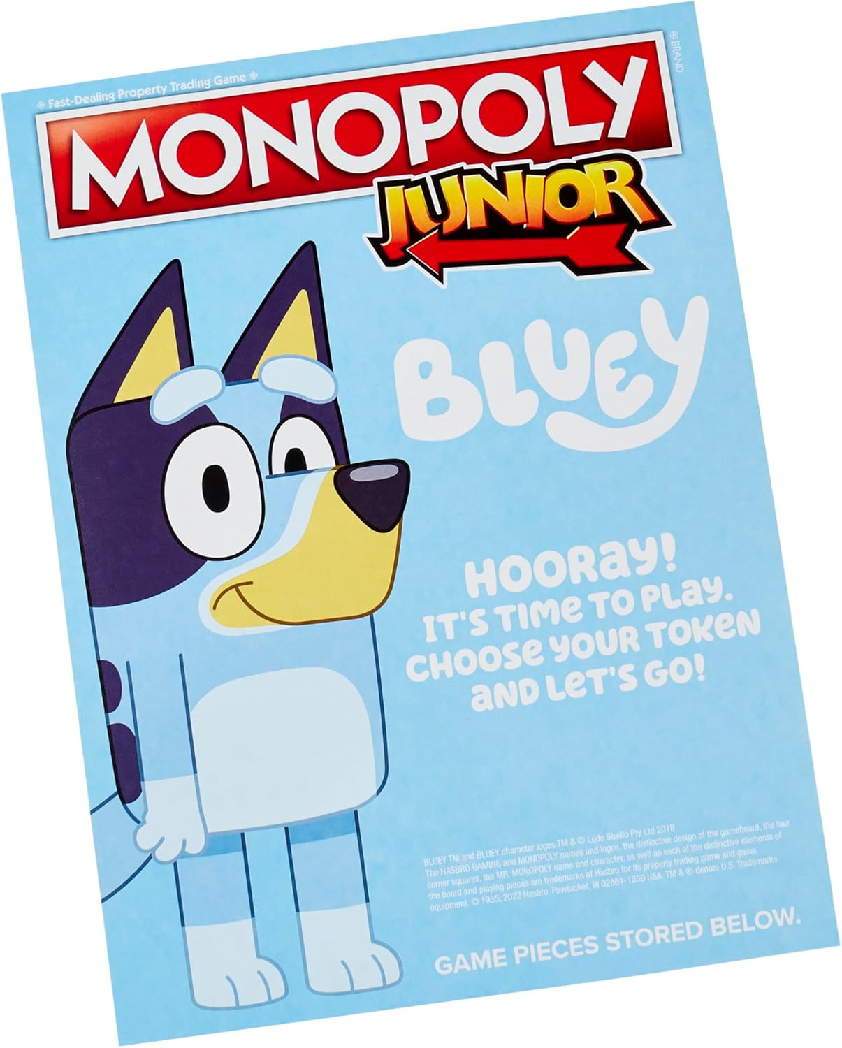 Monopoly Junior Bluey Board Game – Family Board Game for Kids, Ages 5+, 2-4 Players
