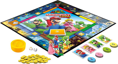 Monopoly Junior Super Mario Edition Board Game – Child-Friendly Family Game for Playdates and Nursery Fun, Ages 5+