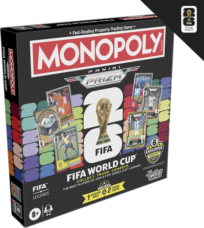 Monopoly Panini Prizm: FIFA World Cup Board Game – Top Birthday Gift for Soccer-Obsessed Tweens Who Collect Panini Cards