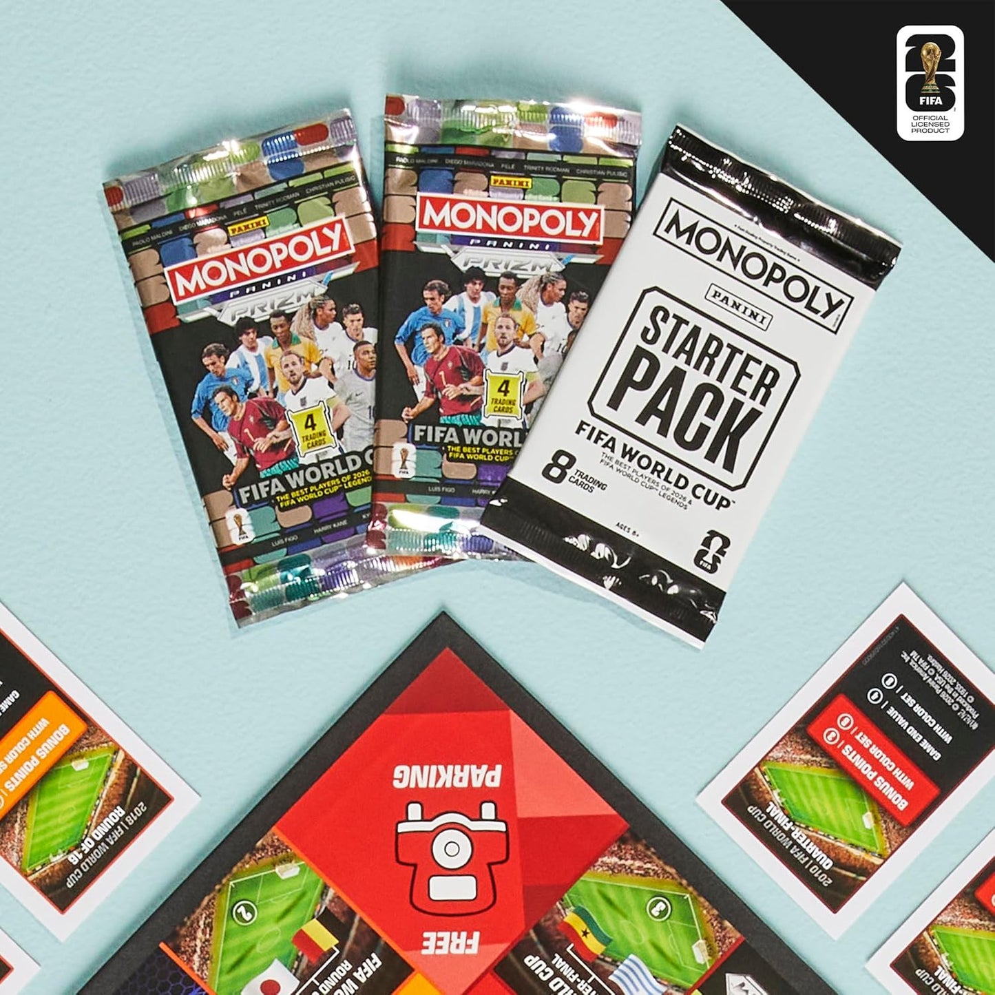 Monopoly Panini Prizm: FIFA World Cup Board Game – Top Birthday Gift for Soccer-Obsessed Tweens Who Collect Panini Cards
