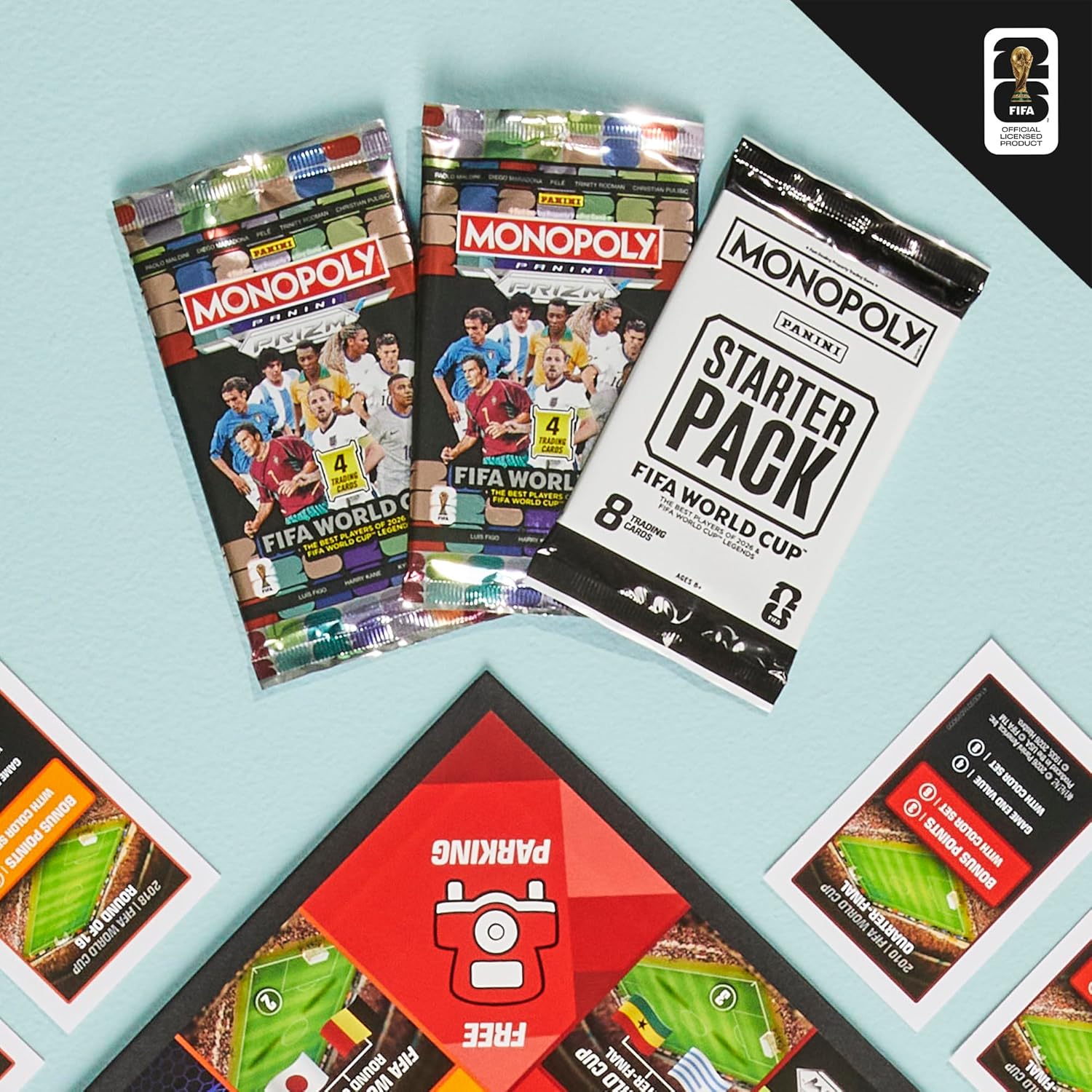 Monopoly Panini Prizm: FIFA World Cup Board Game – Top Birthday Gift for Soccer-Obsessed Tweens Who Collect Panini Cards