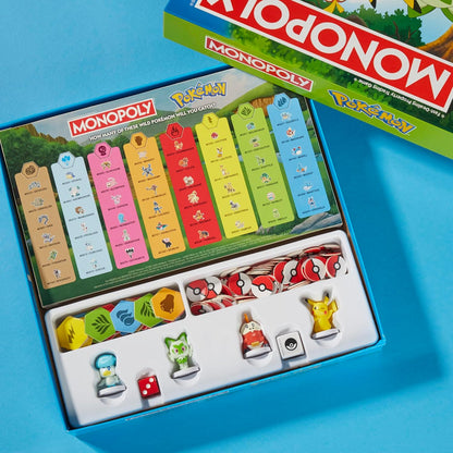 Monopoly Pokémon Edition – Family Board Game for Kids' Bedrooms, Playdates, and Sleepovers