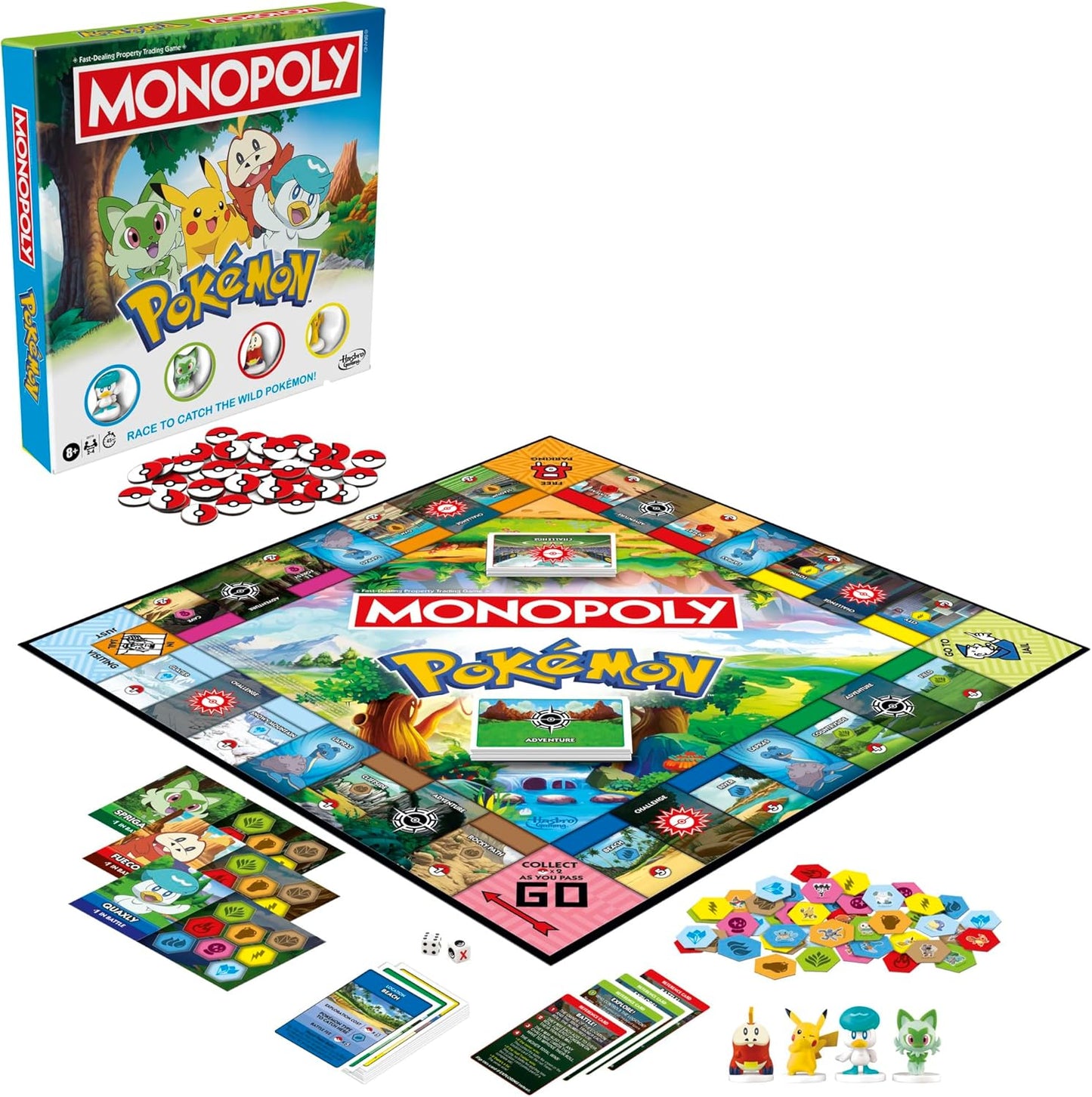 Monopoly Pokémon Edition – Family Board Game for Kids' Bedrooms, Playdates, and Sleepovers