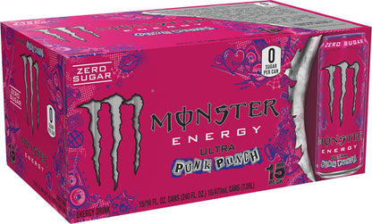 monster energy blend (caffeine, taurine, b-vitamins) for sustained energy