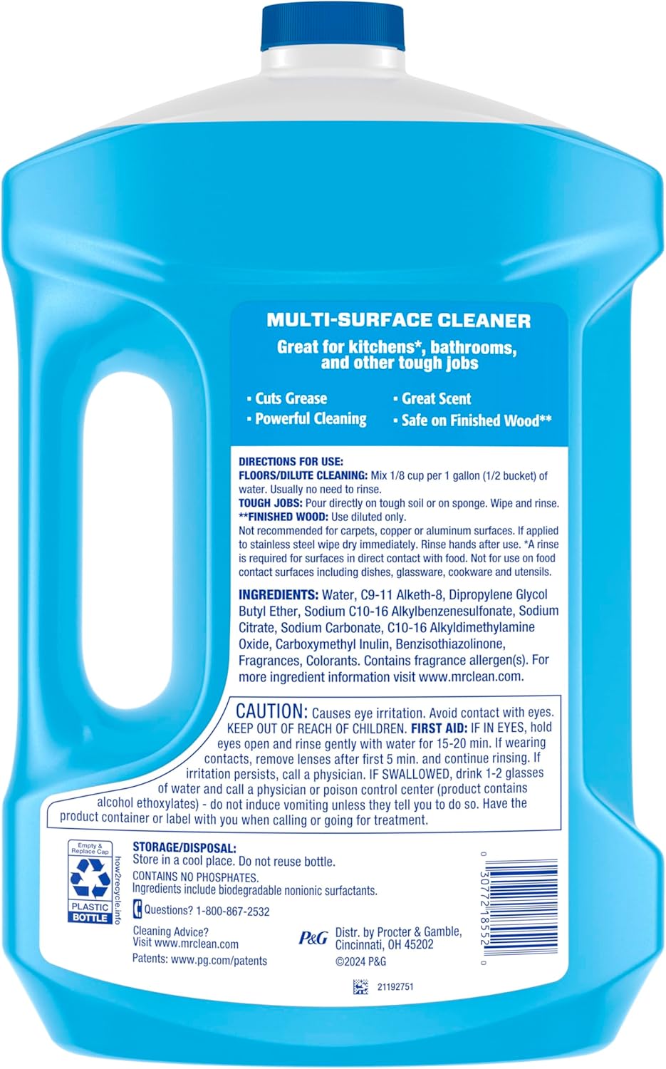 Mr. Clean 2X Concentrated Multi Surface Cleaner with Unstopables Fresh Scent 99 fl oz – One-Bottle Floor and Counter Care for the Clutter-Free Home