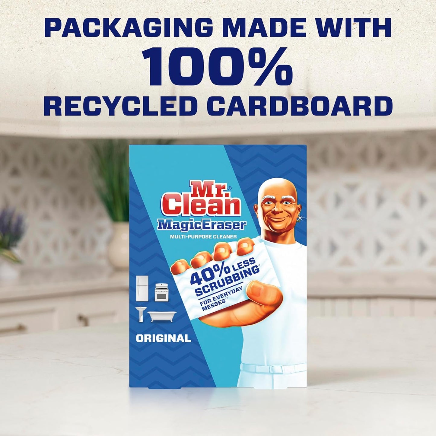 Mr. Clean Magic Eraser Original Cleaning Pads for the Kids' Bathroom and Family-Safe Scuff Removal
