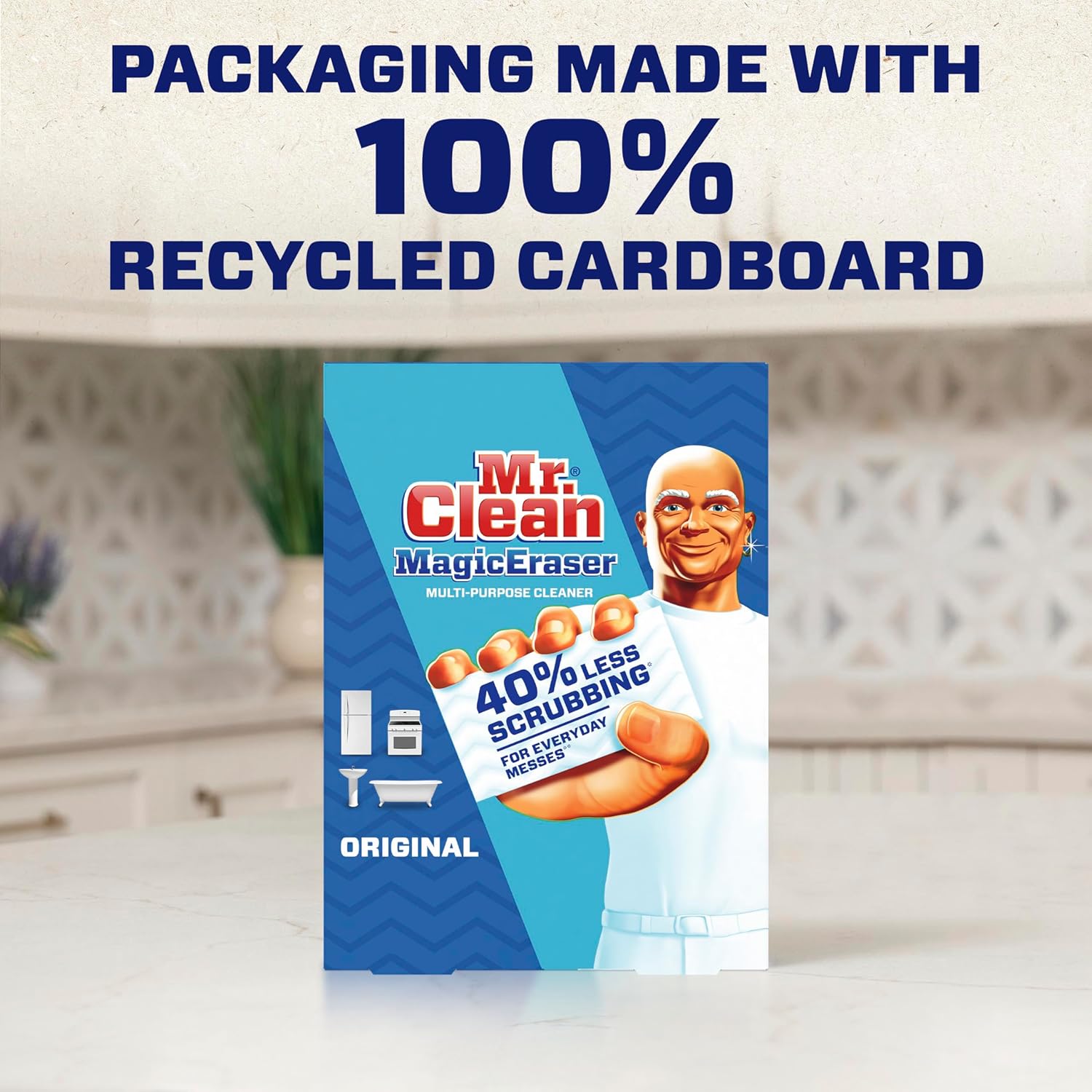 Mr. Clean Magic Eraser Original Cleaning Pads for the Kids' Bathroom and Family-Safe Scuff Removal