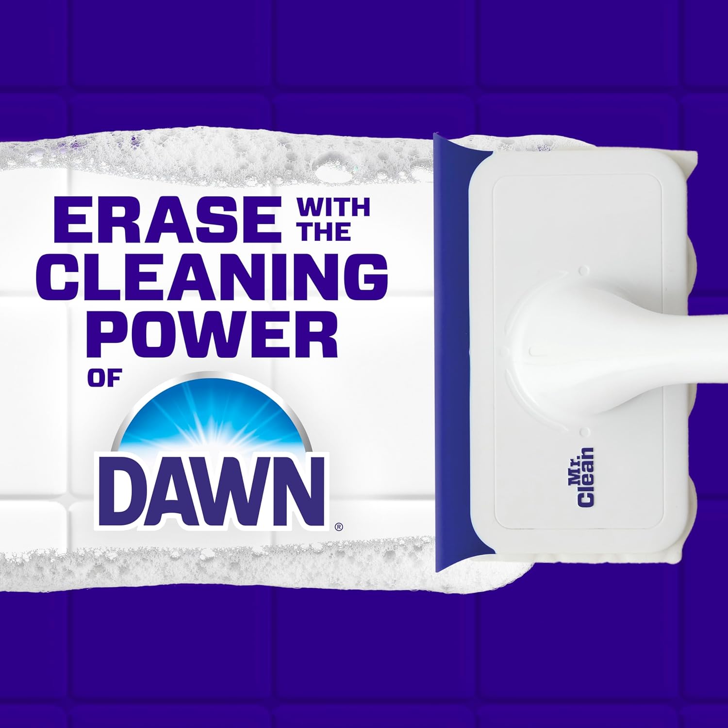 Mr. Clean Magic Eraser Shower & Tub Scrubber for Busy Professionals, Soap Scum and Hard-Water Stain Remover for Master and Guest Bathrooms