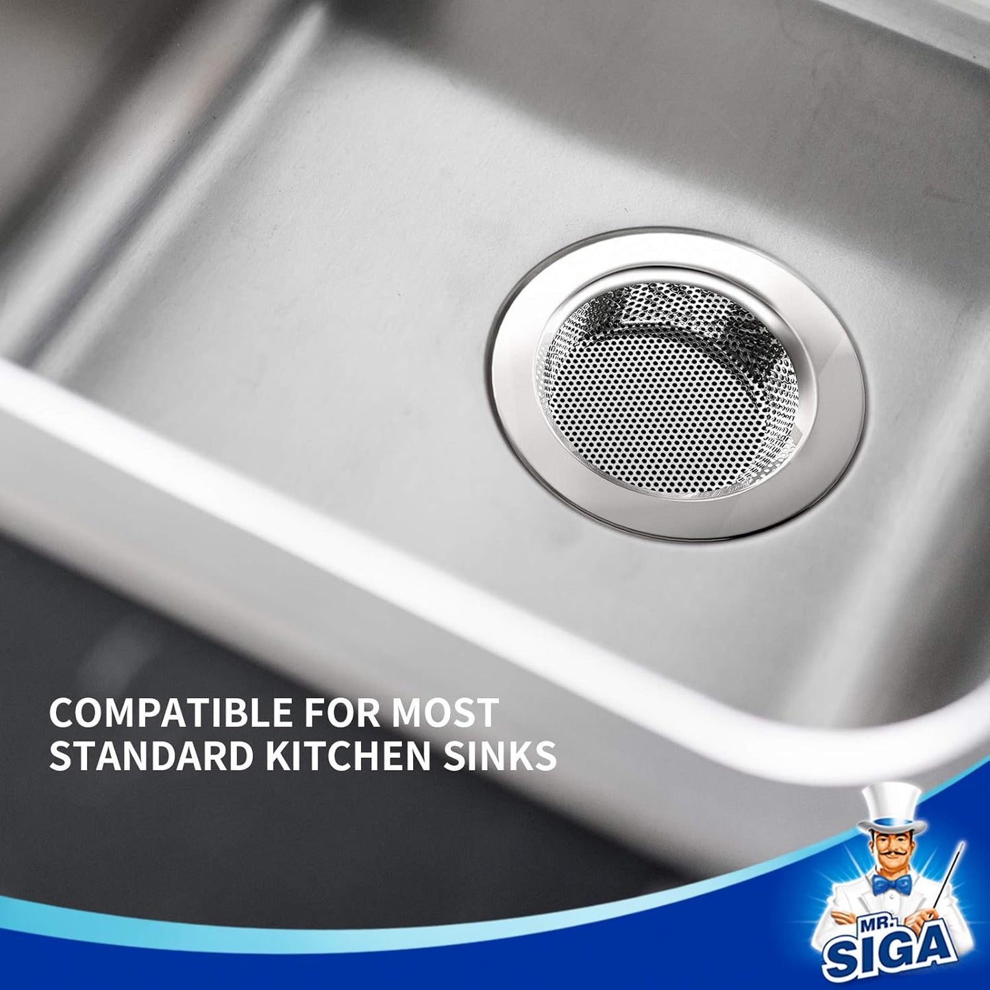 MR.SIGA Mesh Drain Strainer – Thoughtful Hostess Gift for the Friend Who Loves a Clean Kitchen