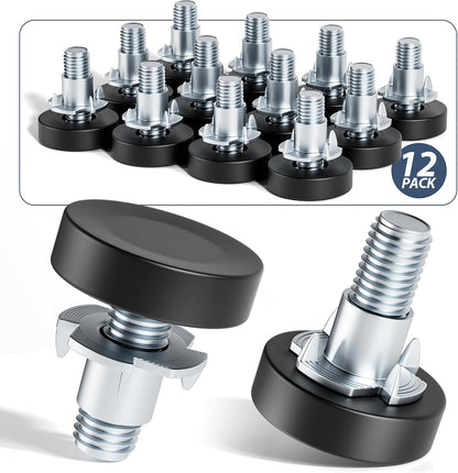MROCO Furniture Leveling Feet – Clean-Lined Living Room Fix, Black Base Levelers for Scandinavian Sofas and Side Tables