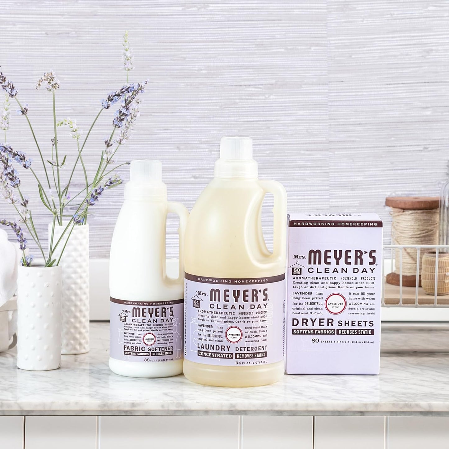 Mrs. Meyer's Clean Day Dryer Sheets – Lavender Scent for Calming Bedtime Rituals