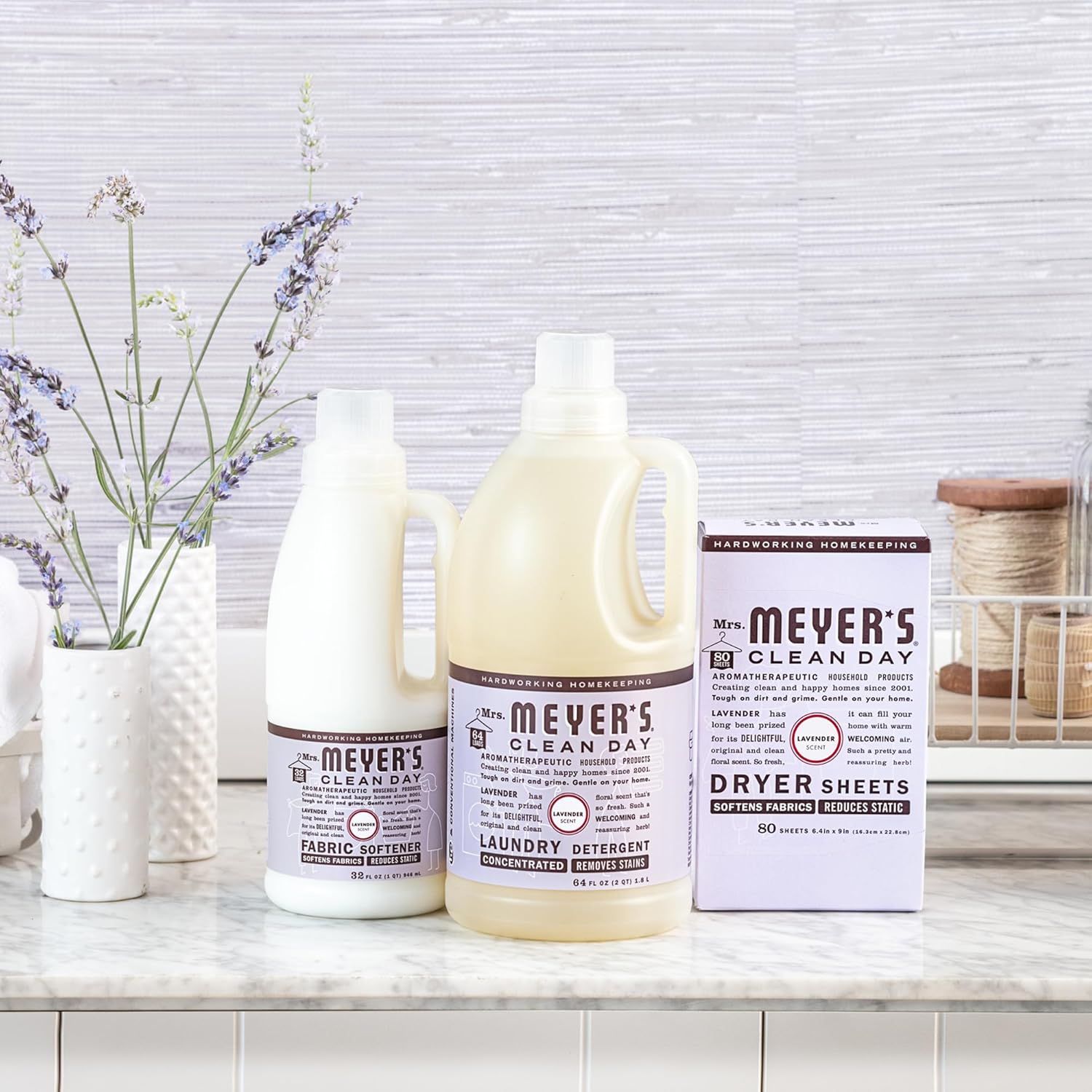 Mrs. Meyer's Clean Day Dryer Sheets – Lavender Scent for Calming Bedtime Rituals