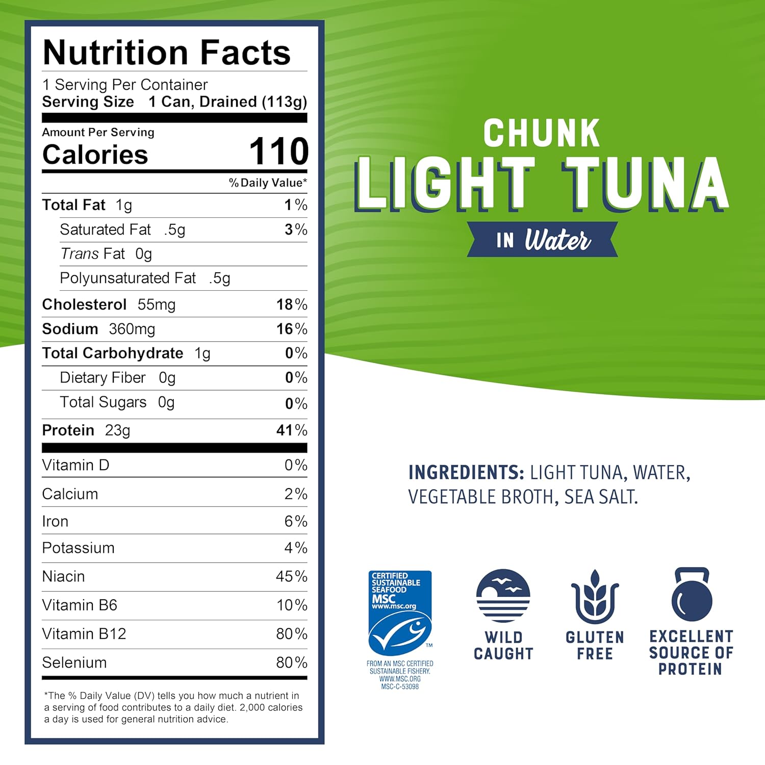 msc certified sustainable seafood, wild caught skipjack, dolphin safe with online catch traceability
