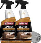 Weiman Leather Cleaner & Conditioner - Living Room Essential for Leather Couches, Sectionals & Recliners, Restores Softness