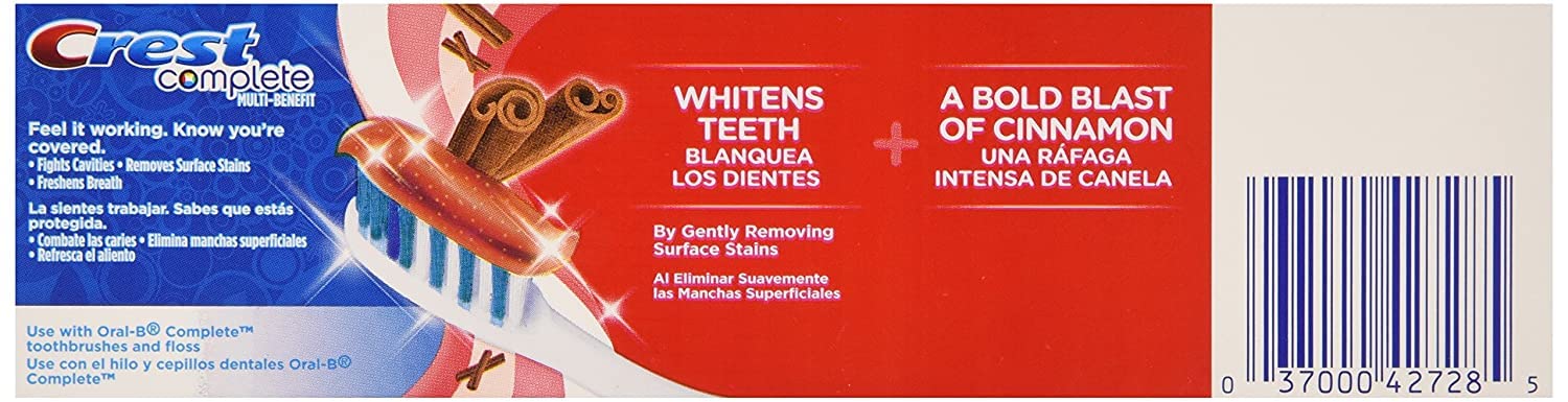 multi-benefit formulation: whitening, enamel strengthening, cavity and tartar prevention