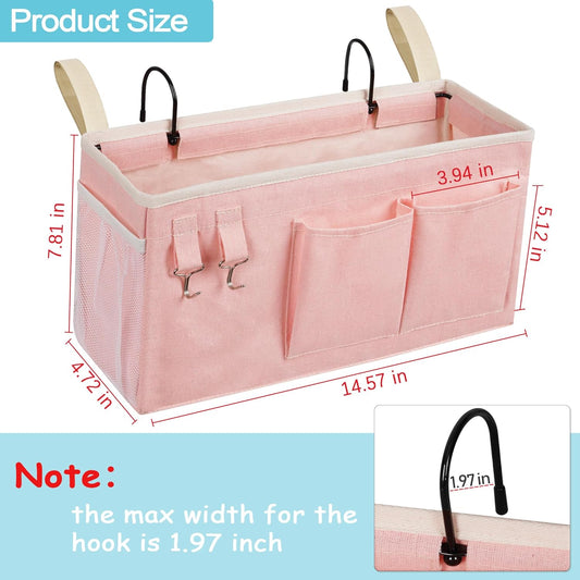multi-compartment layout: 1 large pocket, 2 small pockets, 2 mesh pockets, and 2 hooks