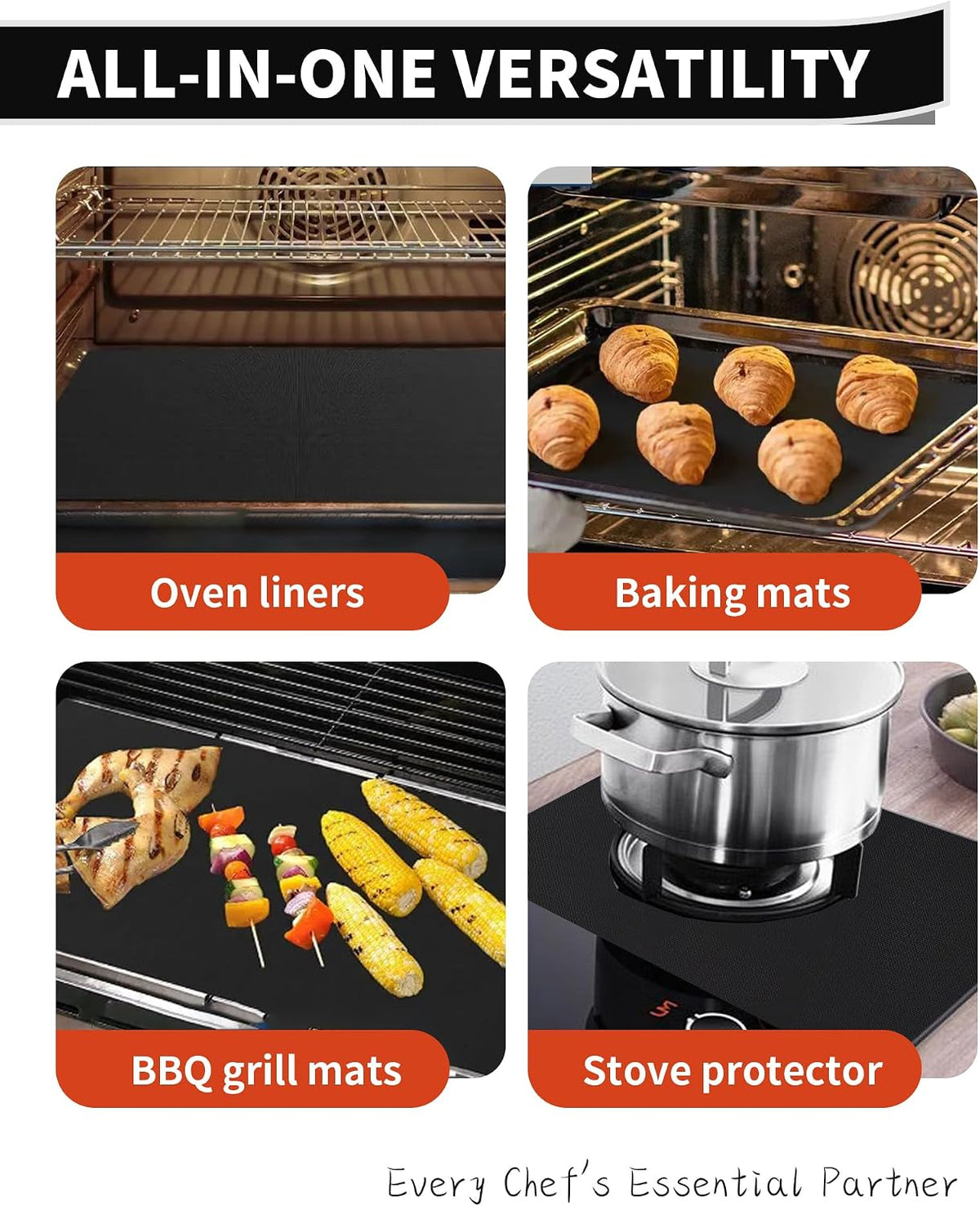 multi-pack availability (2-pack or 4-pack) and color options (black, silver, copper) to match kitchen aesthetics or rotate between appliances