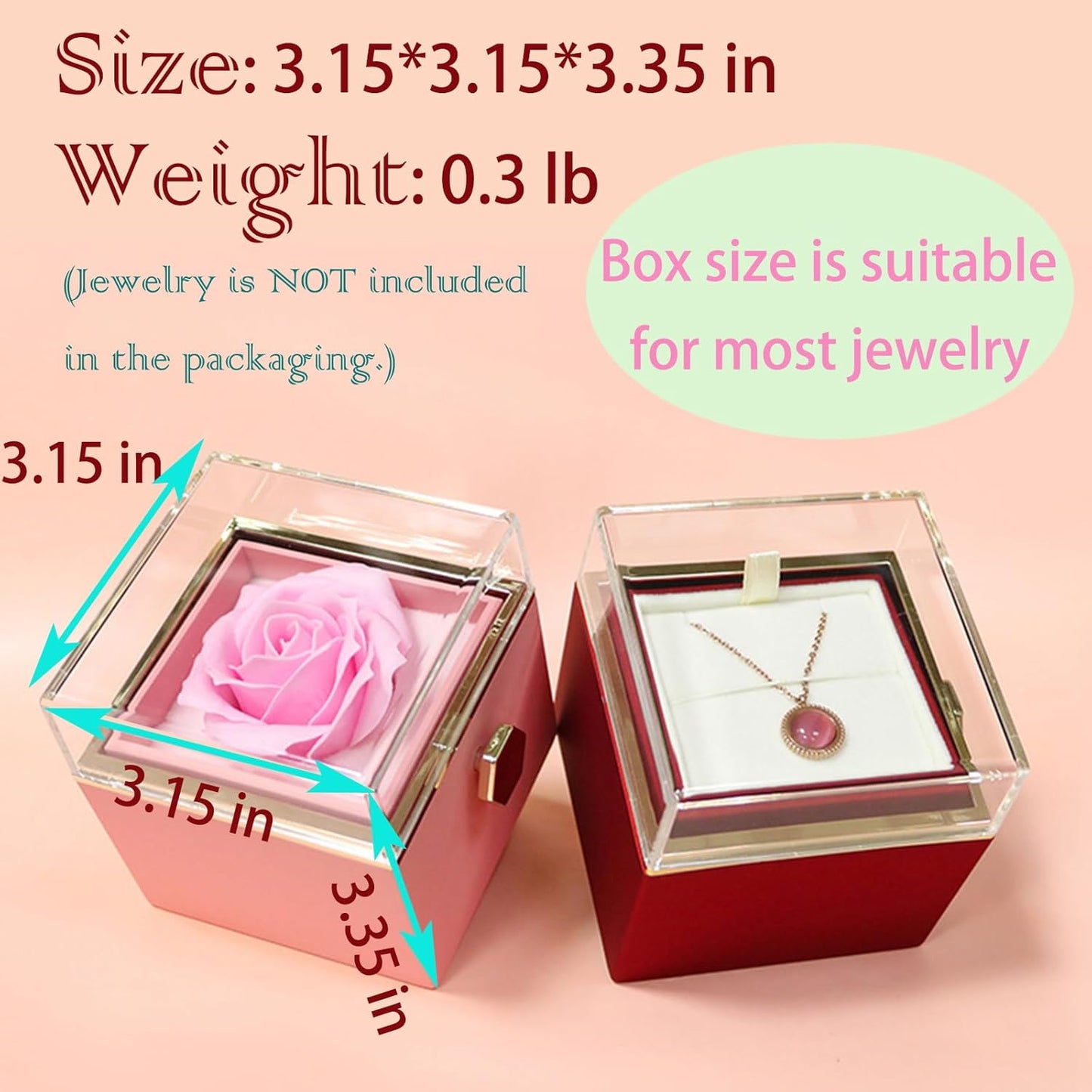 multi-storage compartment sized for rings, necklaces, and earrings