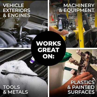 multi-surface compatibility including carpet, metal, plastic, floors, and engines