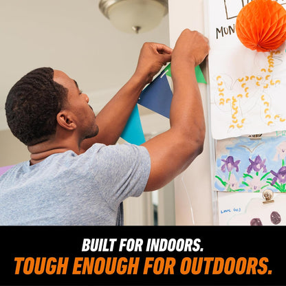 multi-surface compatibility including painted walls, wood, tile, metal, glass, plastic, and paper
