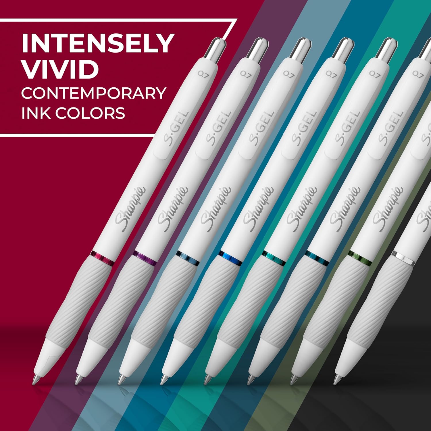 multicolor bold ink assortment across 12 pens