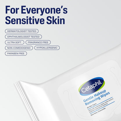 multiple format options: 25-count wipes, 10-count travel packs, and a 6 fl oz liquid makeup remover