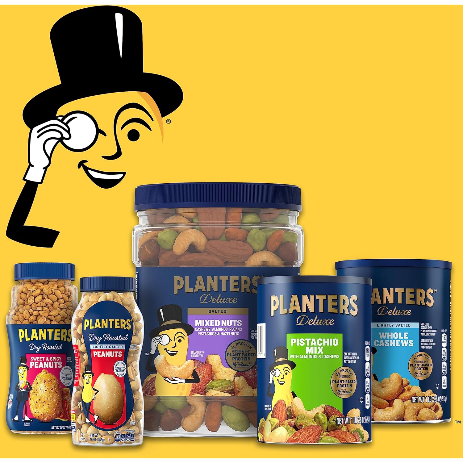 multiple format options: salted, lightly salted, unsalted, and deluxe in 1-pack, 2-pack, and 4-pack configurations
