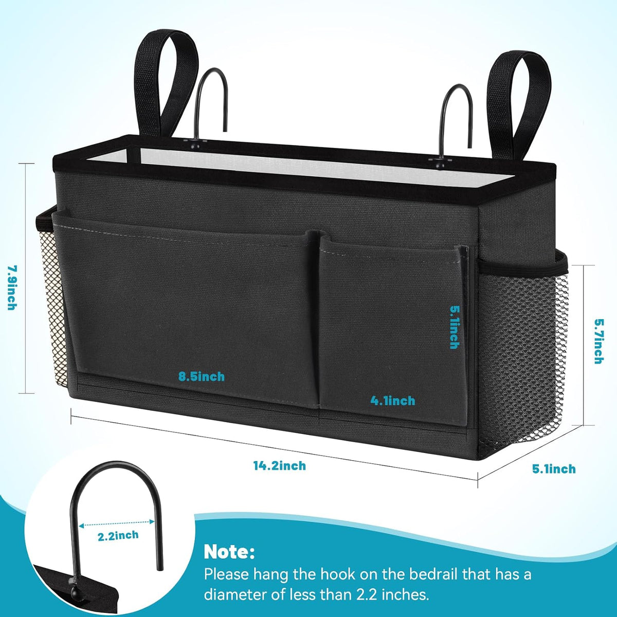 multiple front pockets and spacious main compartment for books, tablets, snacks, and glasses
