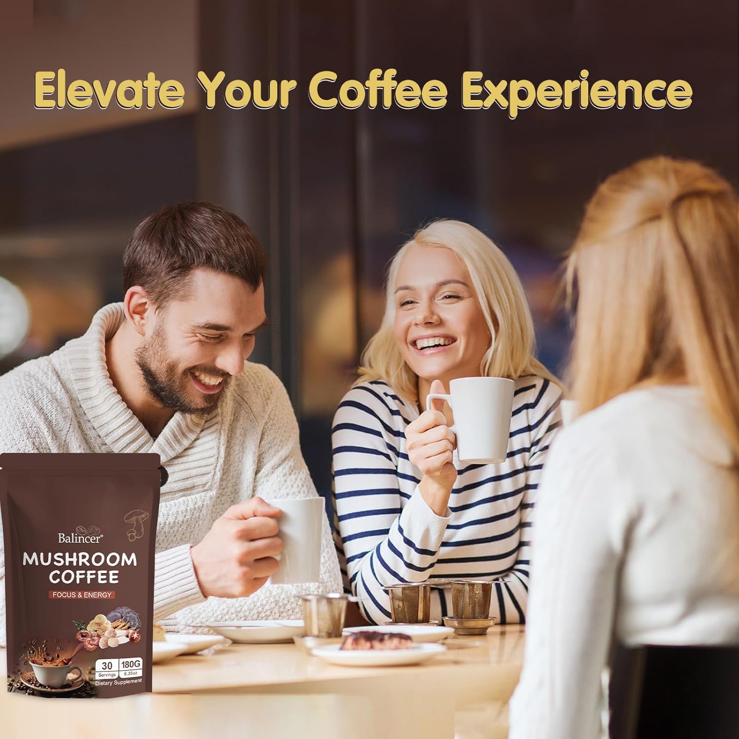 Mushroom Coffee Blend – Calming Morning Adaptogen Latte for Wellness Routines