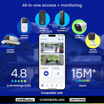 myQ Video Garage Door Keypad – Hands-Free Property Management with Time-Limited Access Codes