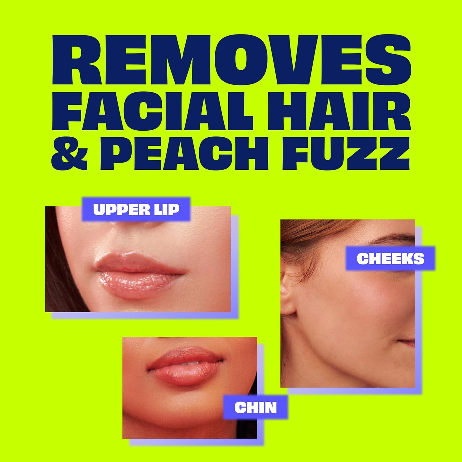 NAIR Dermatologist-Tested Facial Hair Removal Cream - Gentle Sensitive Skin Formula Women Trust, No Salon Burn Risk
