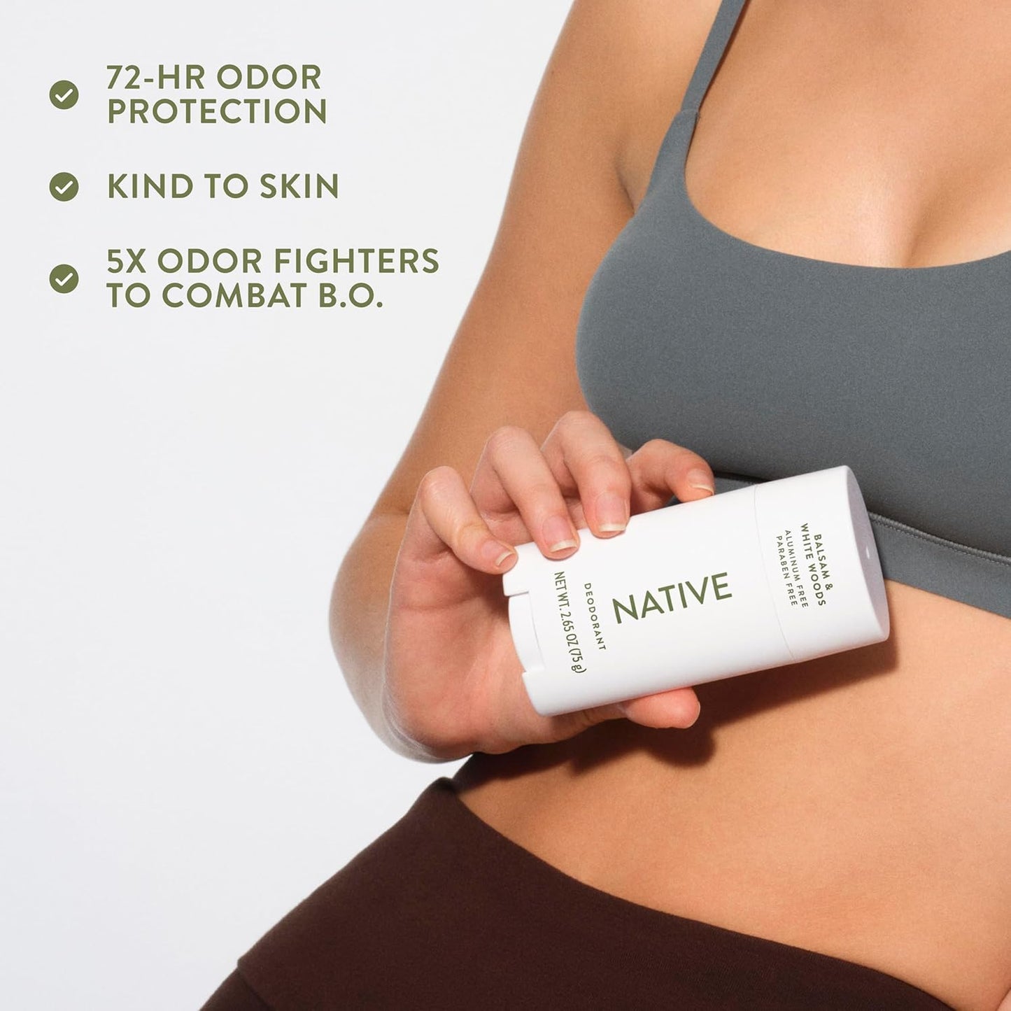 Native Aluminum-Free Deodorant for Sensitive Skin, Paraben and Phthalate-Free Formula Safe for Daily Office and Commute Use