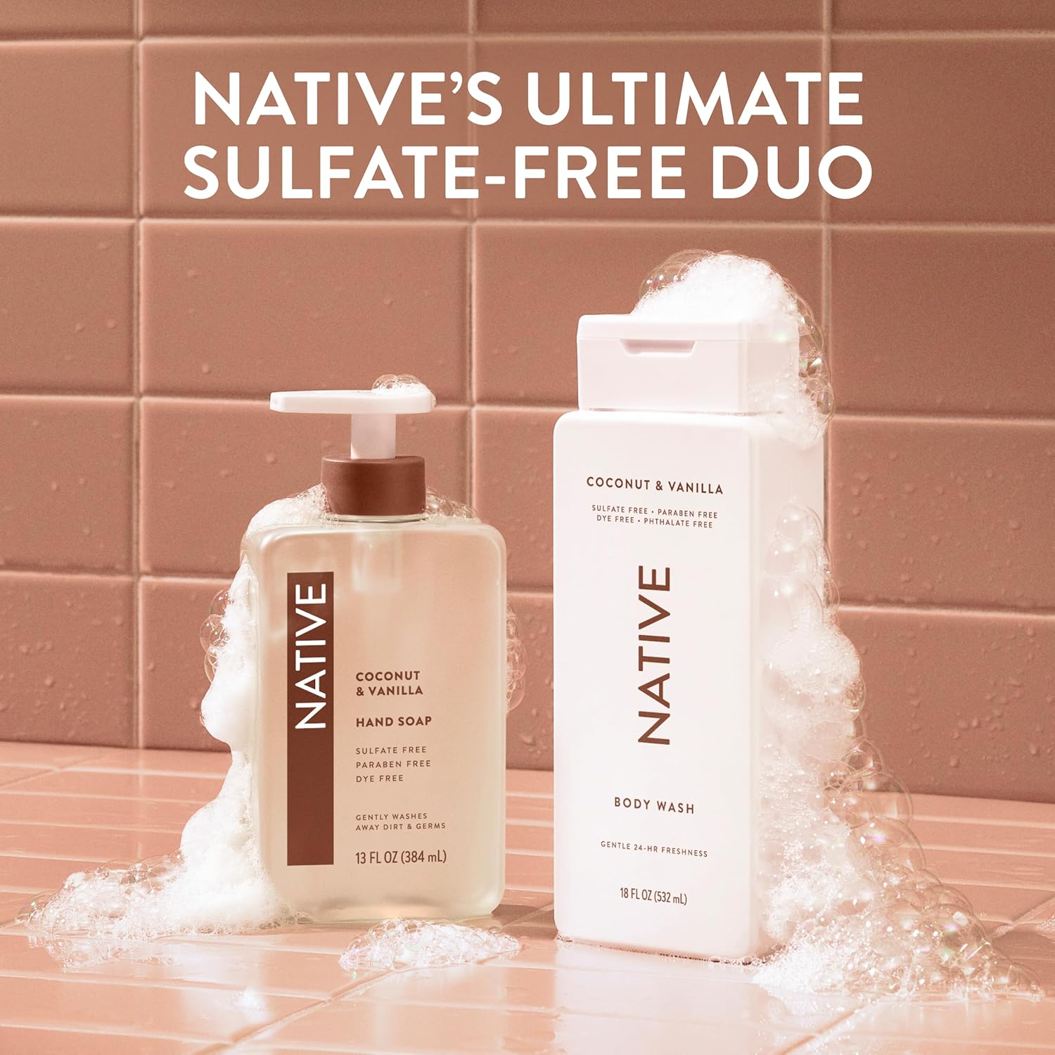 Native Body Wash Coconut & Vanilla 36 oz – Long-Lasting Gourmand Scent for an Immersive Shower Experience