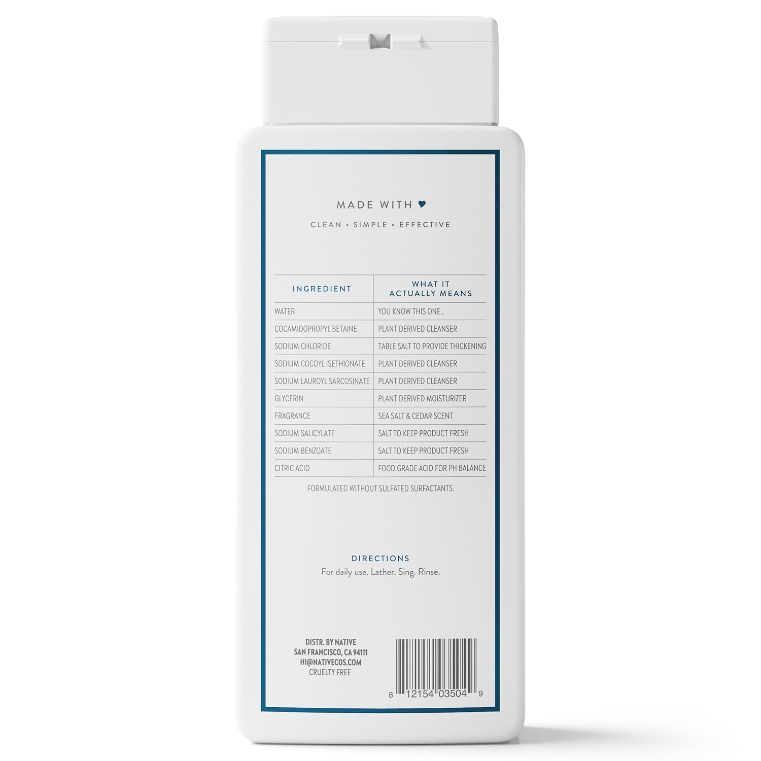 Native Body Wash for Mindful Bath Time Rituals, Plant-Based Hydrating Cleanser for Sensitive Skin
