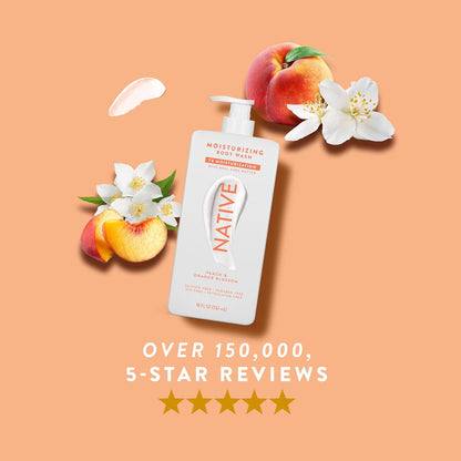 Native Body Wash – Peach & Orange Blossom | Bright Citrus Shower for Yoga Room Self-Care Routine
