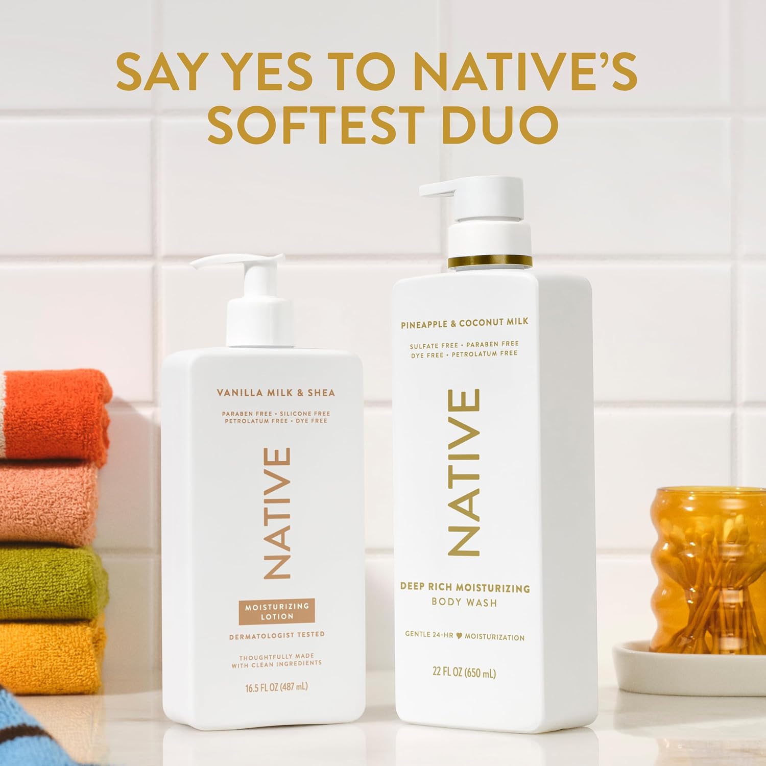 Native Body Wash with Clean 12-Ingredient Formula for an Uncluttered Bathroom, Pineapple & Coconut Milk 22 oz
