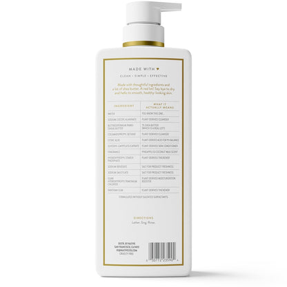 Native Body Wash with Clean 12-Ingredient Formula for an Uncluttered Bathroom, Pineapple & Coconut Milk 22 oz