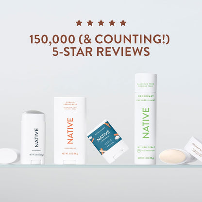 Native Deodorant & Body Spray Coconut & Vanilla, 72-Hour Aluminum-Free Deodorant for Nightly Self-Care Ritual and Wind-Down Routine