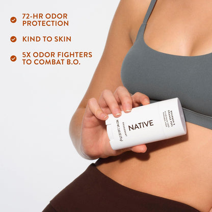 Native Deodorant Bourbon & Orange Peel – Clean Ingredient Deodorant for Sensitive Skin Users, Free from Aluminum and Parabens