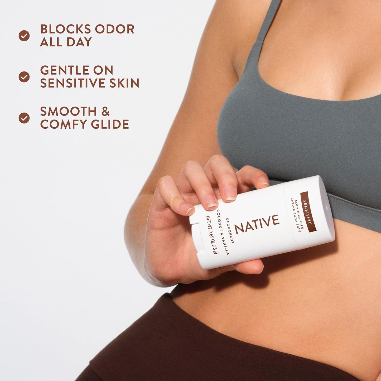 Native Deodorant for Sensitive Skin – Aluminum-Free Baking Soda Stick for Mindful Morning Self-Care Rituals