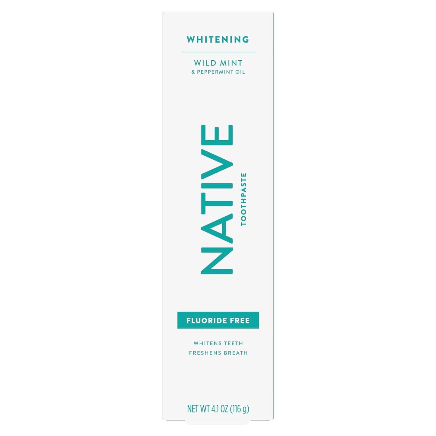 Native Fluoride Free Toothpaste – Mindful Nightly Brushing Ritual with Wild Mint & Peppermint Oil, 4.1oz (Pack of 3)