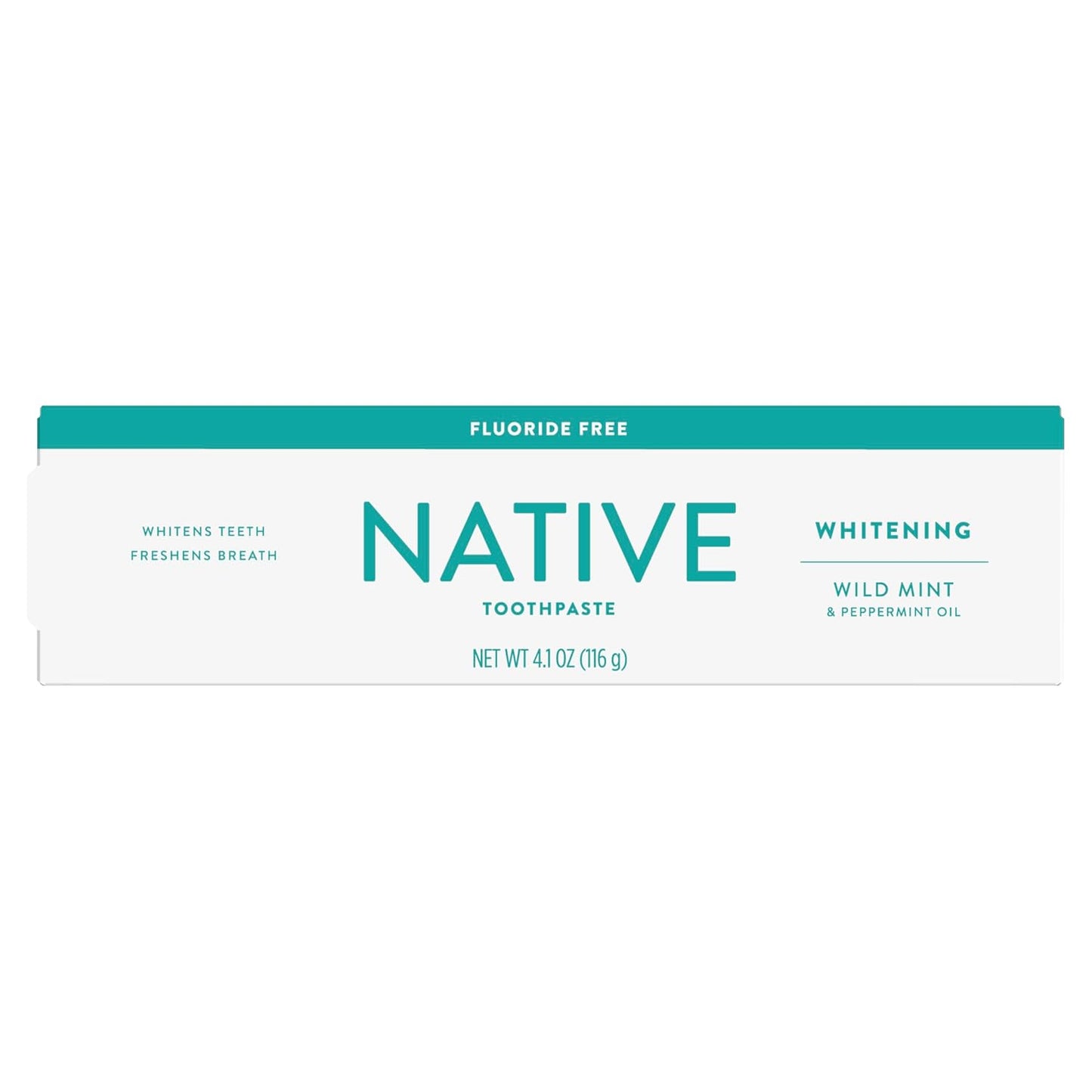 Native Fluoride Free Toothpaste – Mindful Nightly Brushing Ritual with Wild Mint & Peppermint Oil, 4.1oz (Pack of 3)