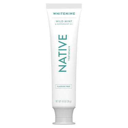Native Fluoride Free Toothpaste – Safe Kids 2+ Family Brushing with Wild Mint Flavor, 4.1oz (Pack of 3)