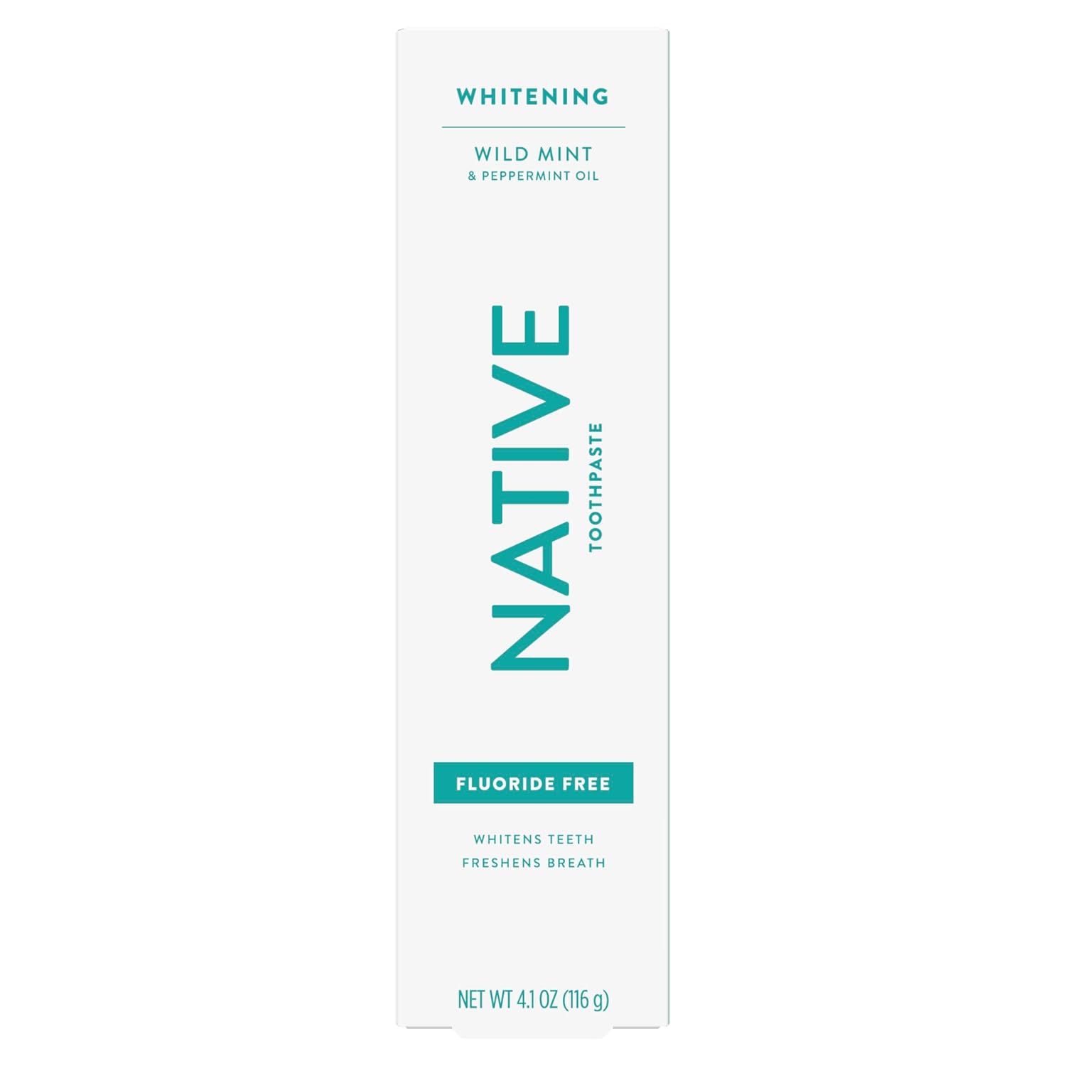 Native Fluoride Free Toothpaste – Safe Kids 2+ Family Brushing with Wild Mint Flavor, 4.1oz (Pack of 3)