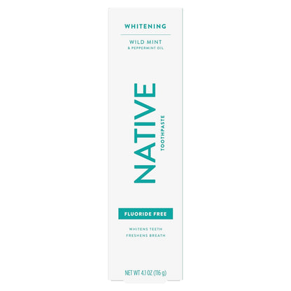 Native Fluoride Free Toothpaste – Safe Kids 2+ Family Brushing with Wild Mint Flavor, 4.1oz (Pack of 3)