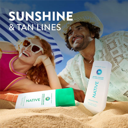 Native Mineral Sunscreen Spray SPF 30 – Gentle Daily SPF for Sensitive Skin & Self-Care Routines, Fragrance-Free 7 oz