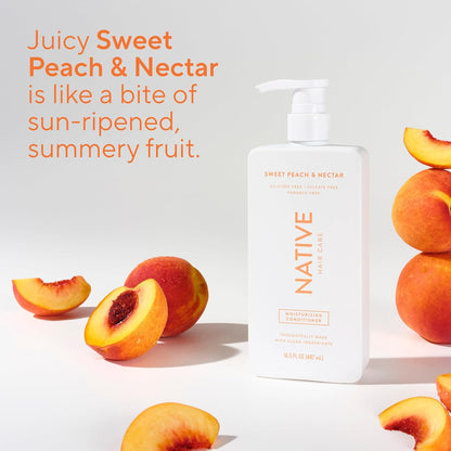 Native Moisturizing Conditioner Sweet Peach & Nectar – Clean 10-Ingredient Formula for a Clutter-Free Bathroom